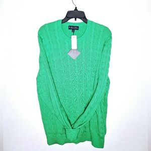 Brooks Brothers "The Preppy St.Patricks" Supima cotton large cableknit sweater.